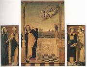 Carlo di Braccesco The Annunciation with Saints A triptych (mk05) oil painting picture wholesale